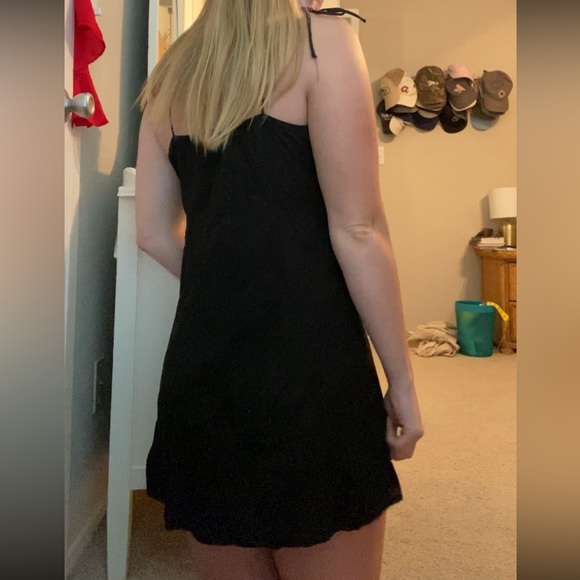 Black Linen Dress Small - Picture 4 of 6